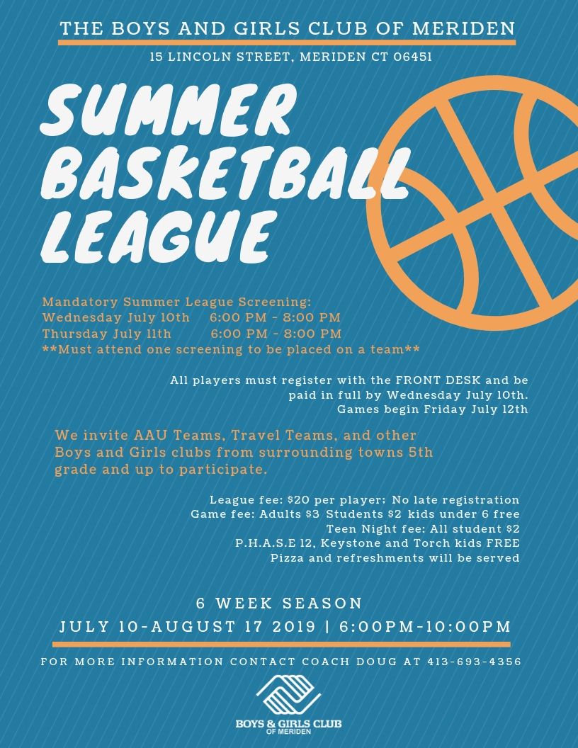 Summer Basketball League Mandatory Screening